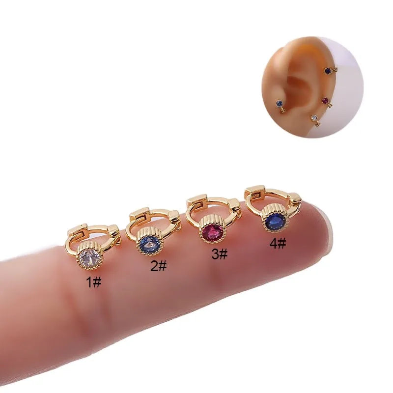 5mm Mini Hoop Earring for Girls Gift Jewelry Cuff Zircon Earrings