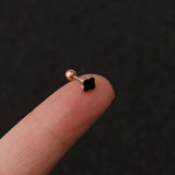 Personality Piercing Stud Earrings for Women Cross Heart Stainless Steel