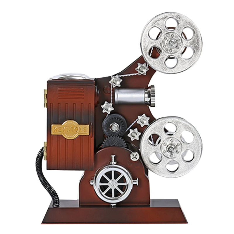 Retro Movie Projector Twirling Music Box Home Decoration Gift