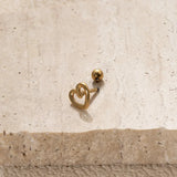 Stainless Steel Earring Piercing Rod Screw Stud Earrings for Women Men's Retro