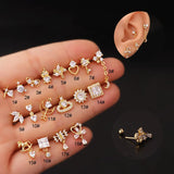 Stainless Steel Earrings for Women Moon Heart Dangle Earrings