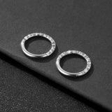 Heart Clip On Nose Ring Crystal Septum Ring Clicker Cross Nose Clip