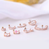 Semi-circular Arc Stainless Earrings for Women