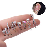 Semi-circular Arc Stainless Earrings for Women