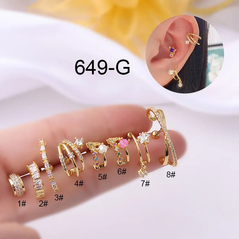 Semi-circular Arc Stainless Earrings for Women