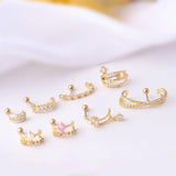 Semi-circular Arc Stainless Earrings for Women