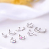Semi-circular Arc Stainless Earrings for Women