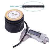 3mm 4mm 5mm 6mm Braided Cowhide Leather Cord Thread Rope for DIY Jewelry