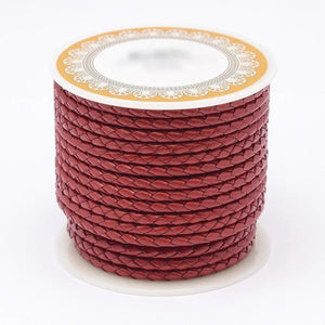 3-6mm Braided Leather Cord Cowhide DIY Jewelry Findings