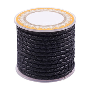 3-6mm Braided Leather Cord Cowhide DIY Jewelry Findings