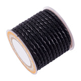 3-6mm Braided Leather Cord Cowhide DIY Jewelry Findings