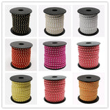 5x2mm Aluminum Studded Faux Suede Cords for DIY Bracelet