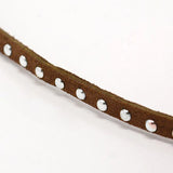 5x2mm Aluminum Studded Faux Suede Cords for DIY Bracelet
