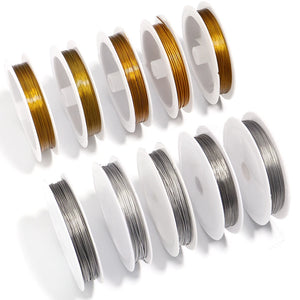 Stainless Steel Wire Beading Rope Cord 0.3-1mm for DIY Jewelry Making