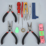 Jewelry Findings Tools Set Flat Nose Pliers Beading Needles Kit for DIY Jewelry