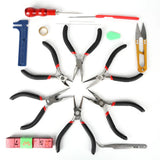 Jewelry Findings Tools Set Flat Nose Pliers Beading Needles Kit for DIY Jewelry
