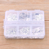 120Pcs Letter Charm Heart Palm Pendant Kit Box DIY Jewelry Making