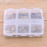 120Pcs Letter Charm Heart Palm Pendant Kit Box DIY Jewelry Making