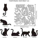 Flower Cat Cutting Dies - Metal Kitty Die Cuts for Scrapbook