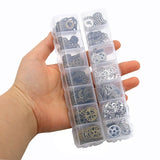 140Pcs 3 7 Styles Steampunk Gears Charm Box For DIY Jewelry