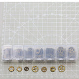 140Pcs 3 7 Styles Steampunk Gears Charm Box For DIY Jewelry