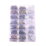 140Pcs 3 7 Styles Steampunk Gears Charm Box For DIY Jewelry