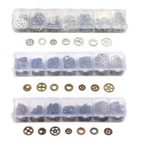 140Pcs 3 7 Styles Steampunk Gears Charm Box For DIY Jewelry