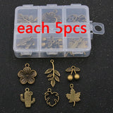 30Pcs/Lot Charm Fruit Leaves Plant Flower Pendant DIY Jewelry Making Material