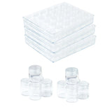 Clear Plastic Beads Containers Jewelry Boxes (30pcs Jars/Set)
