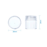 Clear Plastic Beads Containers Jewelry Boxes (30pcs Jars/Set)
