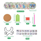 5D Butterfly Pattern DIY Diamond Painting Cup Mat Kit