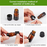 5ml Amber Glass Bottle with Orifice Funnel Stopper