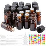5ml Amber Glass Bottle with Orifice Funnel Stopper
