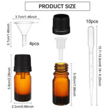 5ml Amber Glass Bottle with Orifice Funnel Stopper