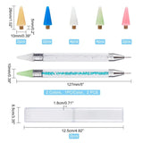 Acrylic Double-end Wax Head Drill Pens for DIY Nail Art Decoration
