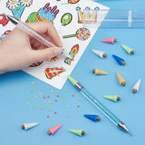 Acrylic Double-end Wax Head Drill Pens for DIY Nail Art Decoration