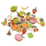 Alloy Enamel Pendants Mixed Fruits Animals DIY Jewelry Making
