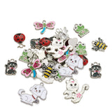 Alloy Enamel Pendants Mixed Fruits Animals DIY Jewelry Making