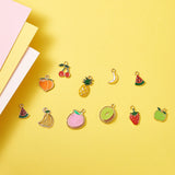 Alloy Enamel Pendants Mixed Fruits Animals DIY Jewelry Making