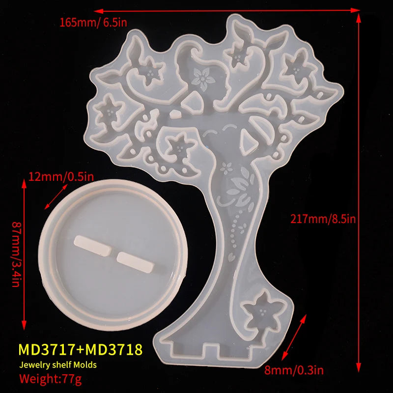 Silicone Mold for Epoxy Resin Jewelry Display Stand Holder
