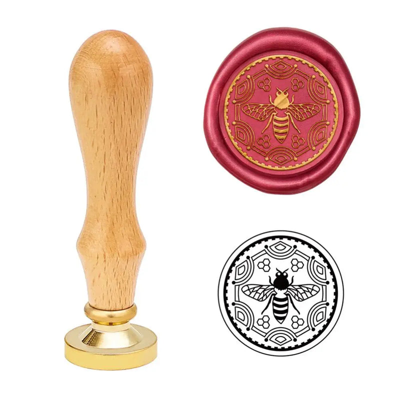 Bee Wax Seal Stamp for Invitations Envelopes Wine Bottle Decoration