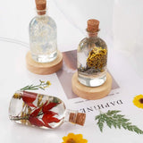 Bottle-Shaped LED Light Bulb Silicone Resin Mold with Wooden Base Stand