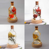 Bottle-Shaped LED Light Bulb Silicone Resin Mold with Wooden Base Stand