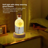 Bottle-Shaped LED Light Bulb Silicone Resin Mold with Wooden Base Stand
