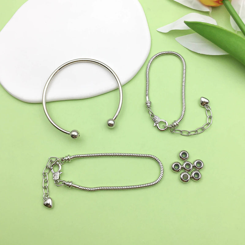 Snake Charm Bracelet With Lobster Clasp Extension Chain DIY Women Jewelry Craft