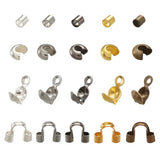 Brass Crimp Beads Crimp End Beads Covers for Jewelry Making
