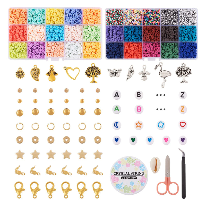 6mm Colorful Polymer Clay Beads for DIY Jewelry Making - Boho Crafts Kit