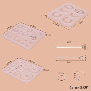Crystal Epoxy Resin Mold for Earrings Pendant Casting