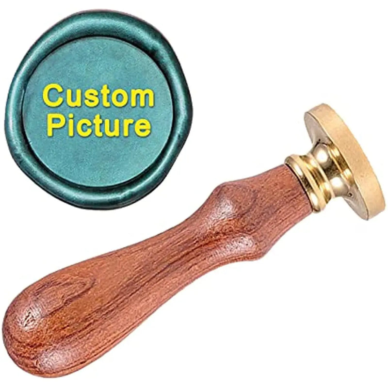 Custom Wax Seal Stamp - Personalized Logo Name Picture - 30mm Round