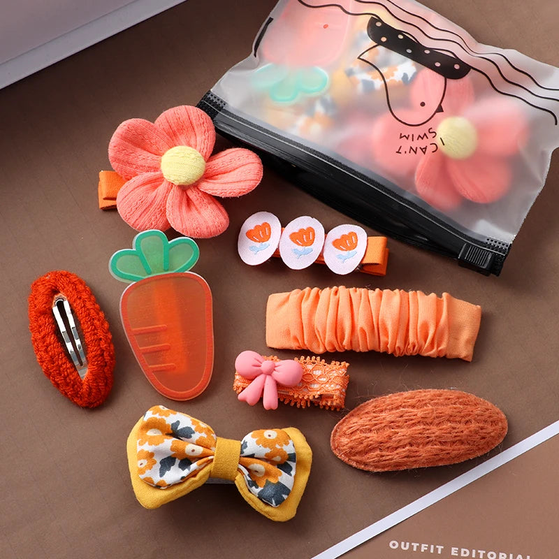 Cartoon Fruit Bow Hair Clips for Girls